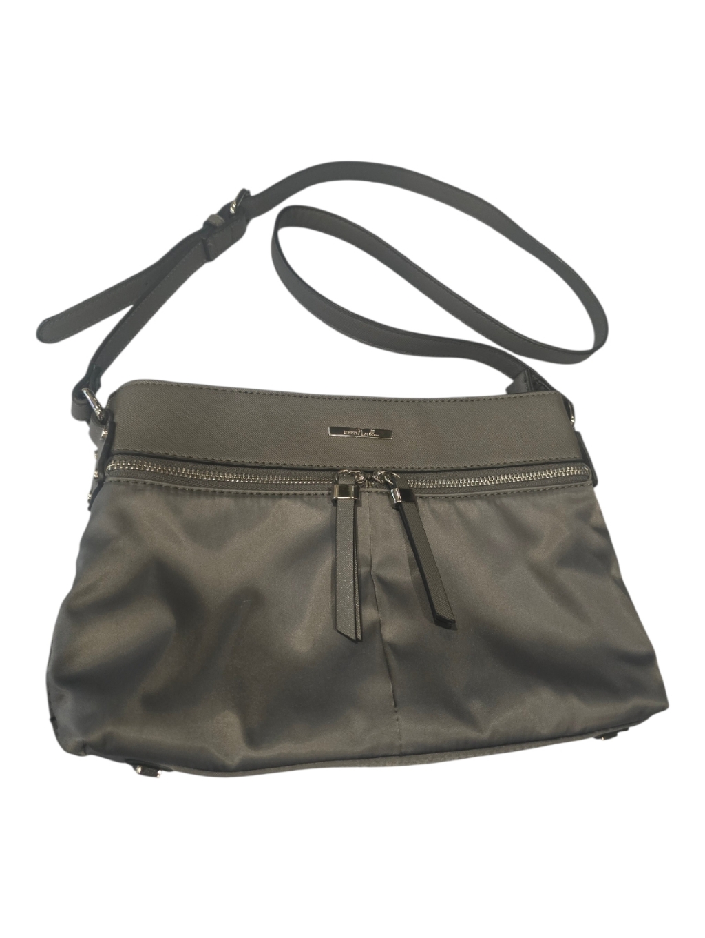 Simply Noelle Compact Gray Crossbody Bag Everyday Style Nylon Body